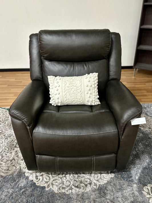 Zane Leather Recliner Chair in Montana Smoke Gray