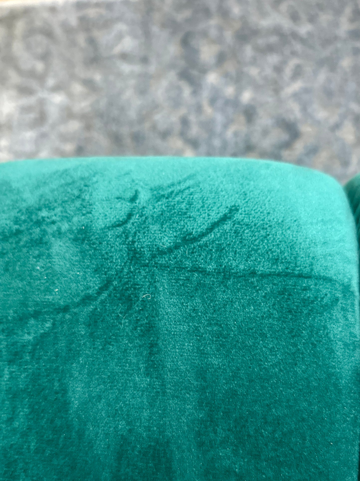 Ariana Green Velvet Ottoman in Green