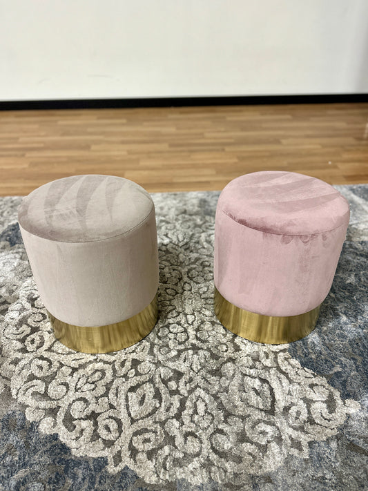 Modern Round Velvet Stools