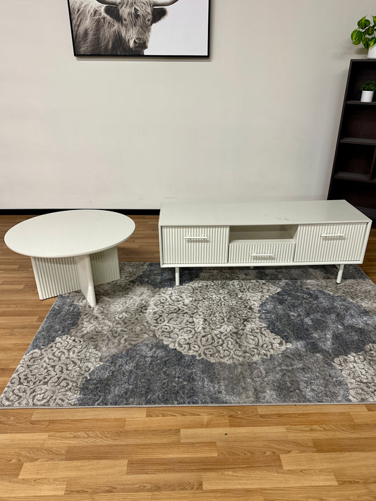 Palma TV Stand & Coffee Table in White