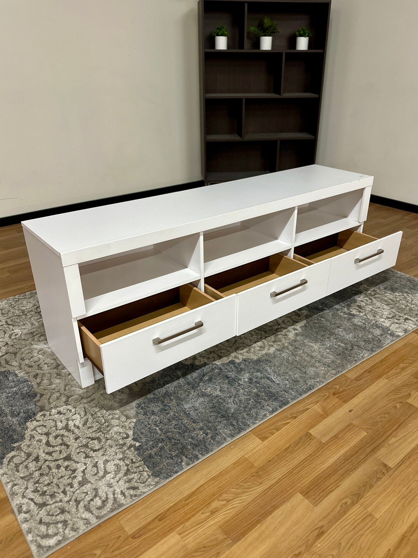 3 Drawer TV Stand in White