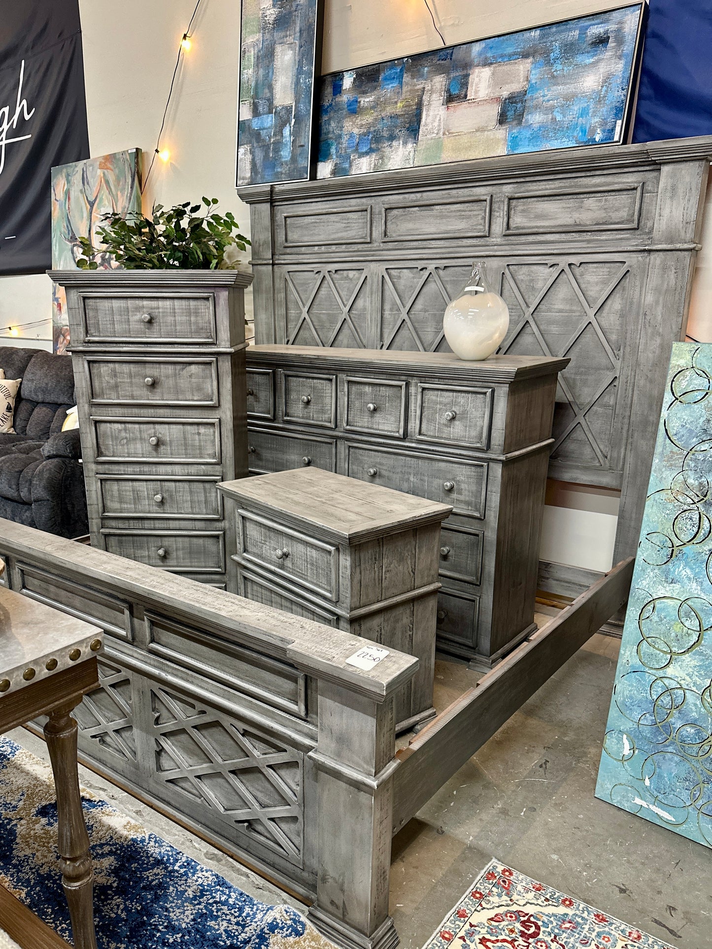 Texas Rustic Solid Pine 4‑Piece King Bedroom Set