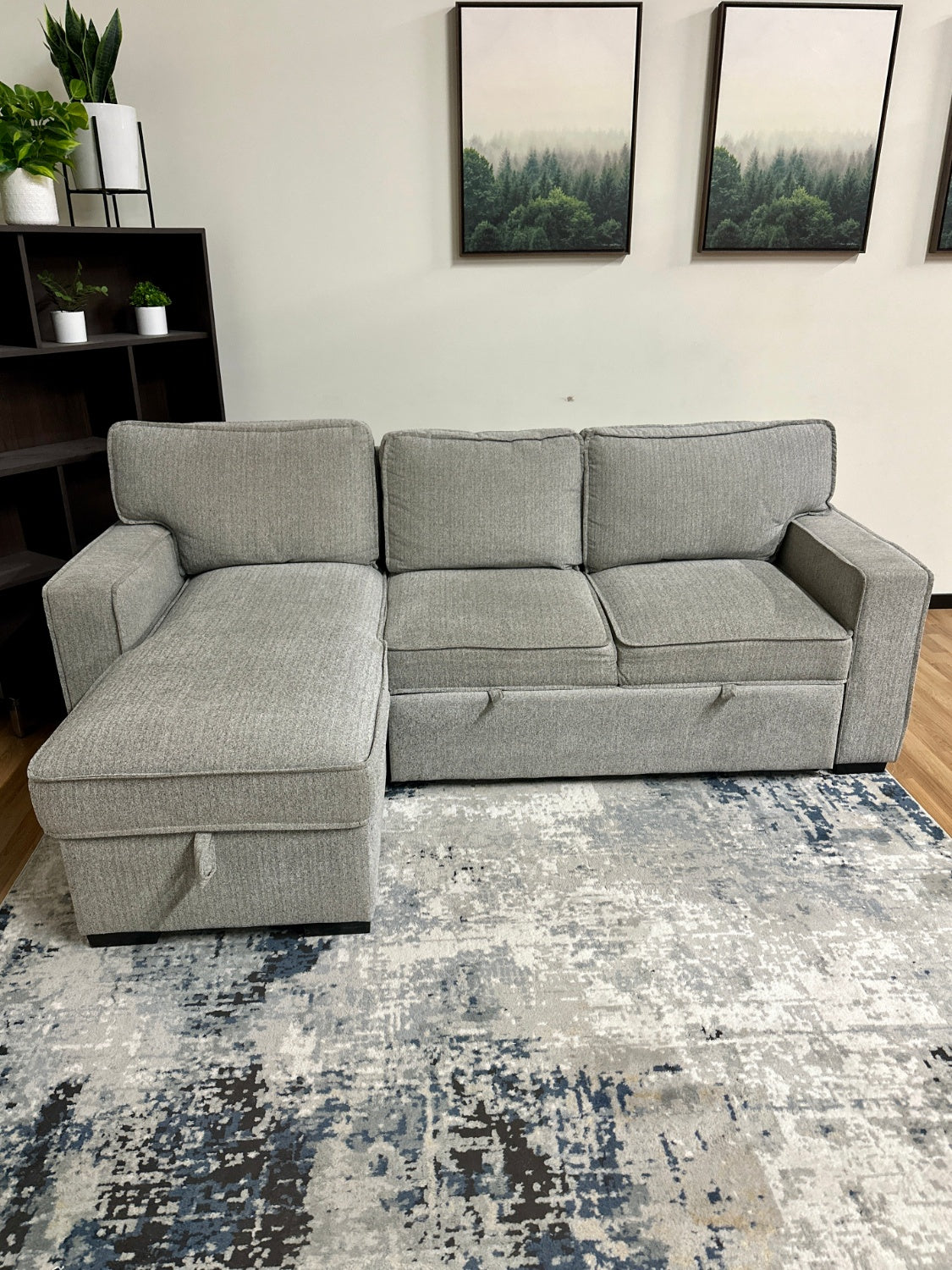 Sectional w/ Pull-out & Storage Chaise