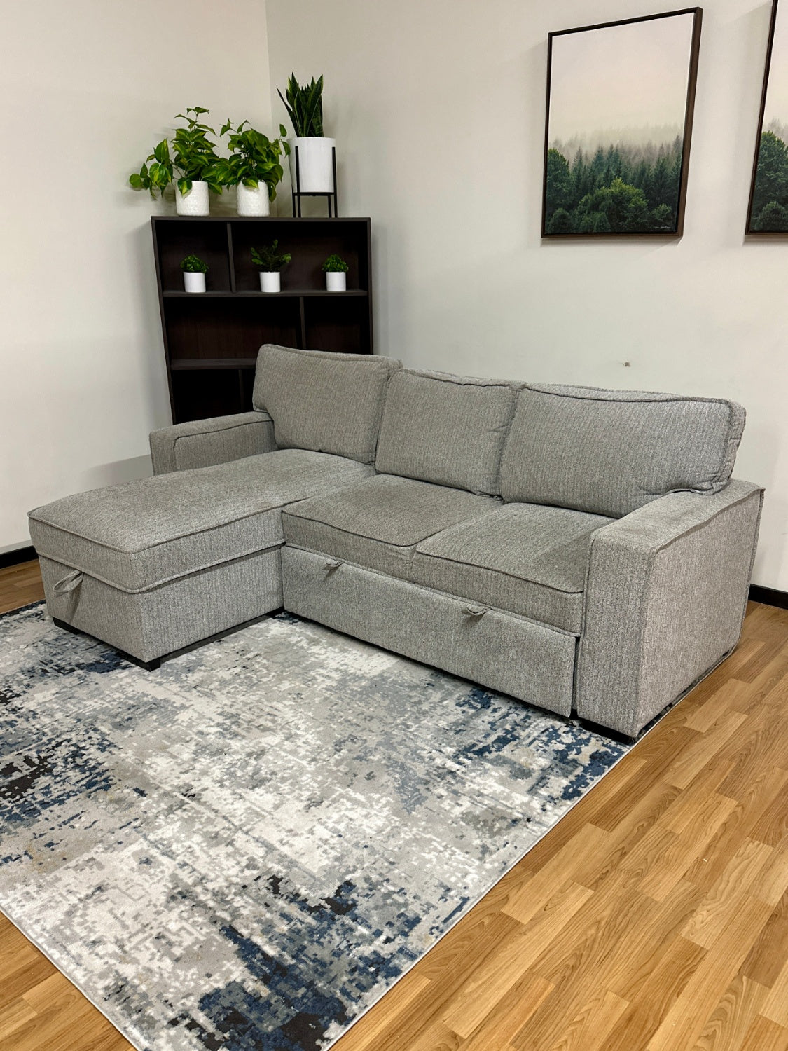 Sectional w/ Pull-out & Storage Chaise