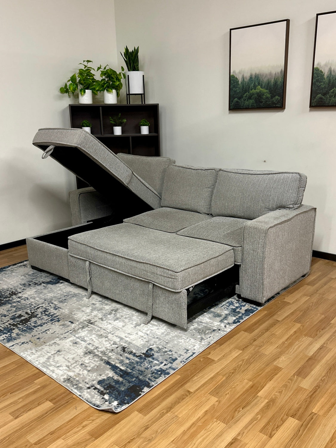 Sectional w/ Pull-out & Storage Chaise