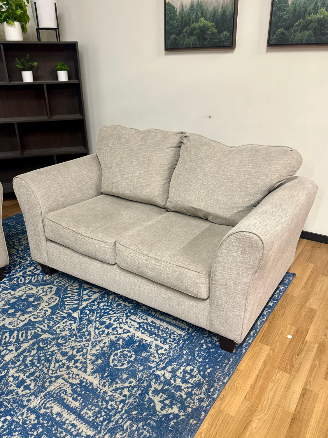 Light Grey 2pc Couch Loveseat Set