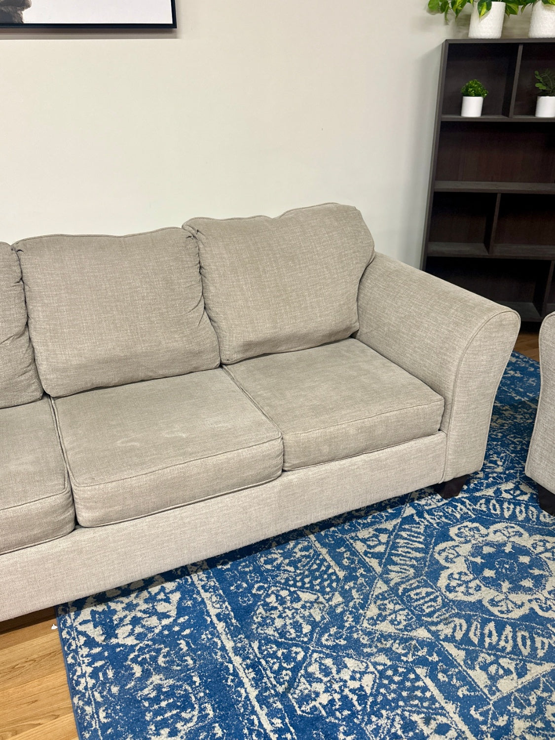 Light Grey 2pc Couch Loveseat Set