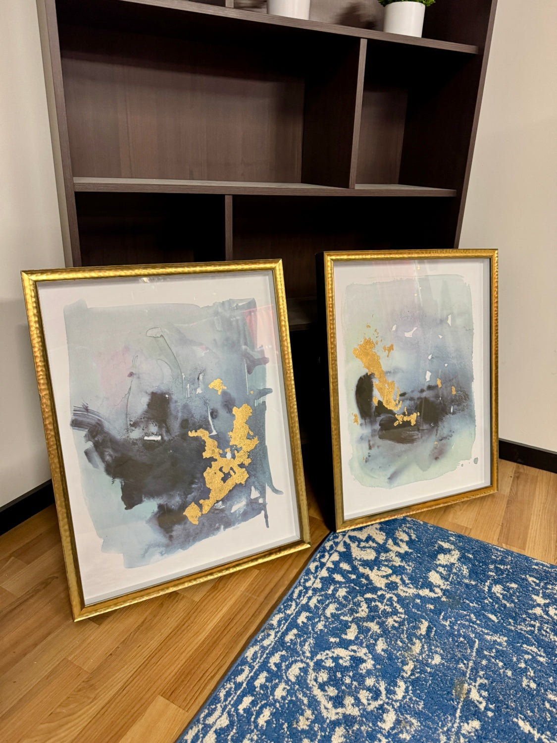 Gold Modern Artwork 2 Piece