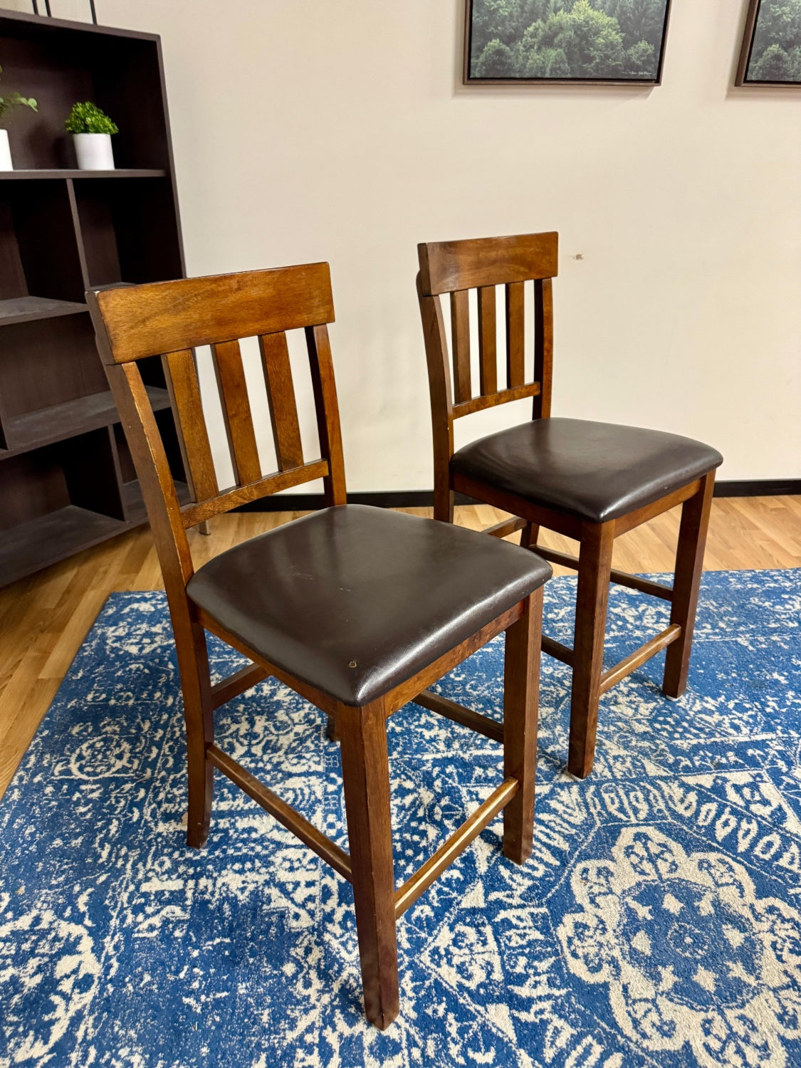 2 Brown Kitchen Chairs