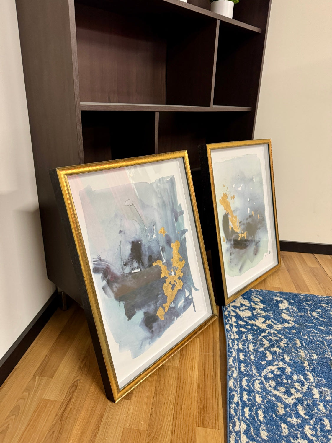Gold Modern Artwork 2 Piece