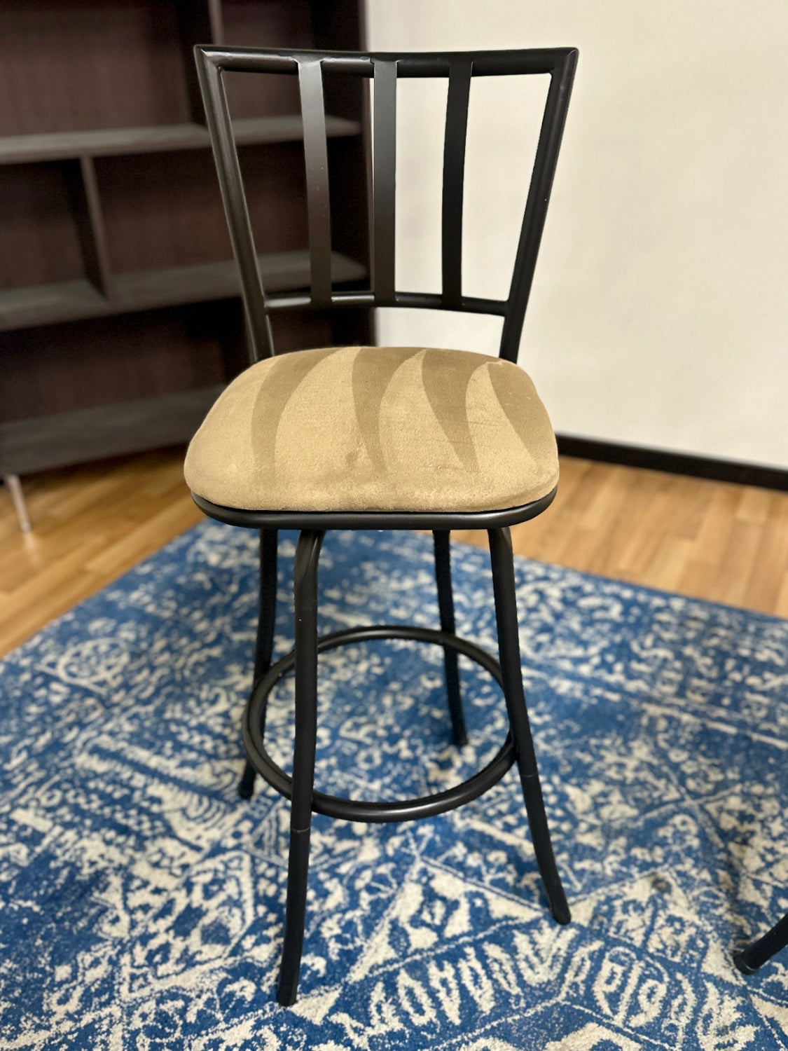 Beige Black Barstools