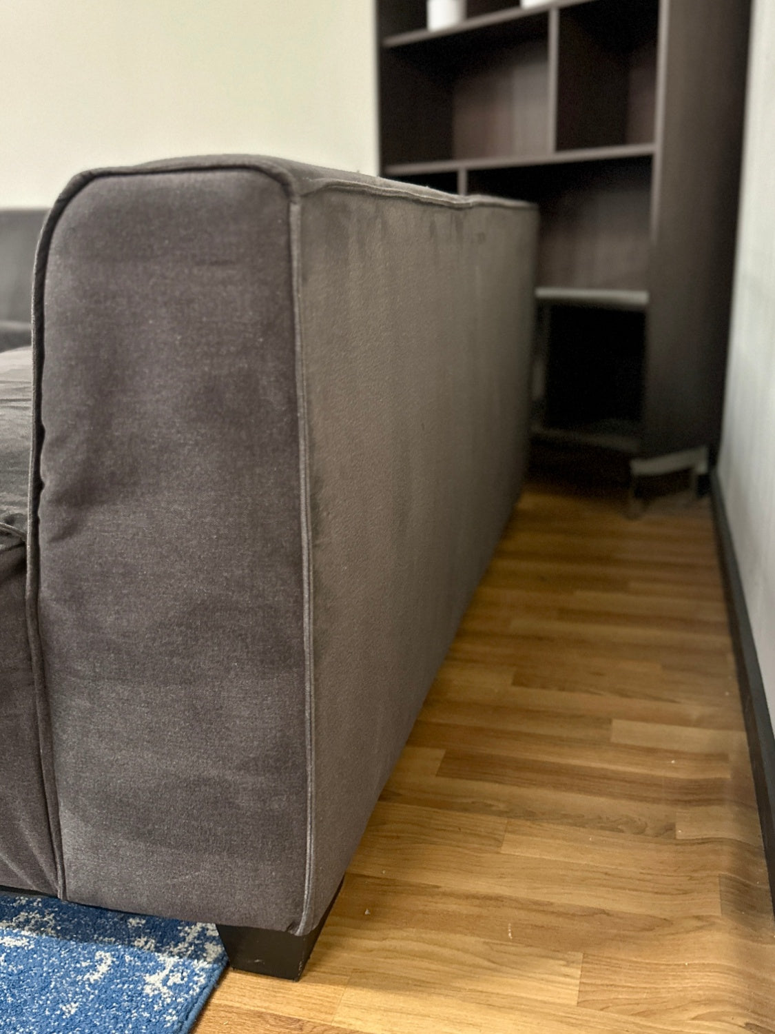 Gray Microfiber Sectional Sofa