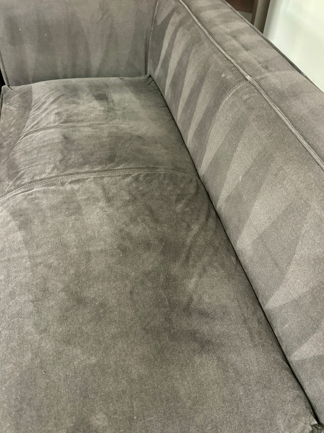 Gray Microfiber Sectional Sofa