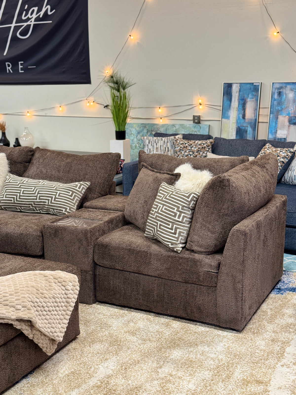Boulder Grand Corner Sectional in Chocolate