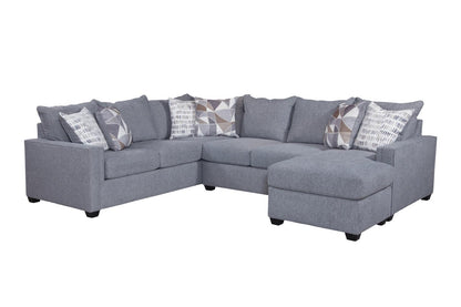 Granite L-Shape Sectional in Ash Gray