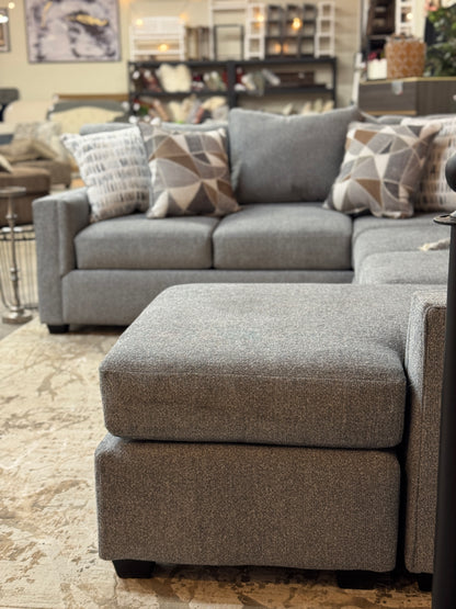 Granite L-Shape Sectional in Ash Gray