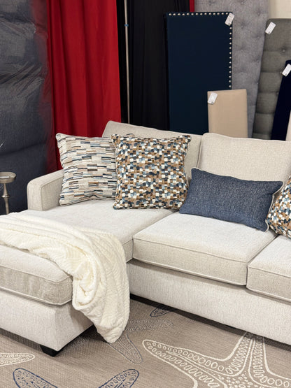 Aspen Reversible Chaise Sofa in Cashmere White