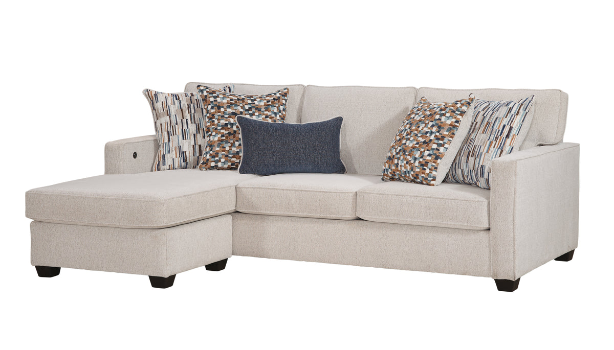 Aspen Reversible Chaise Sofa in Cashmere White