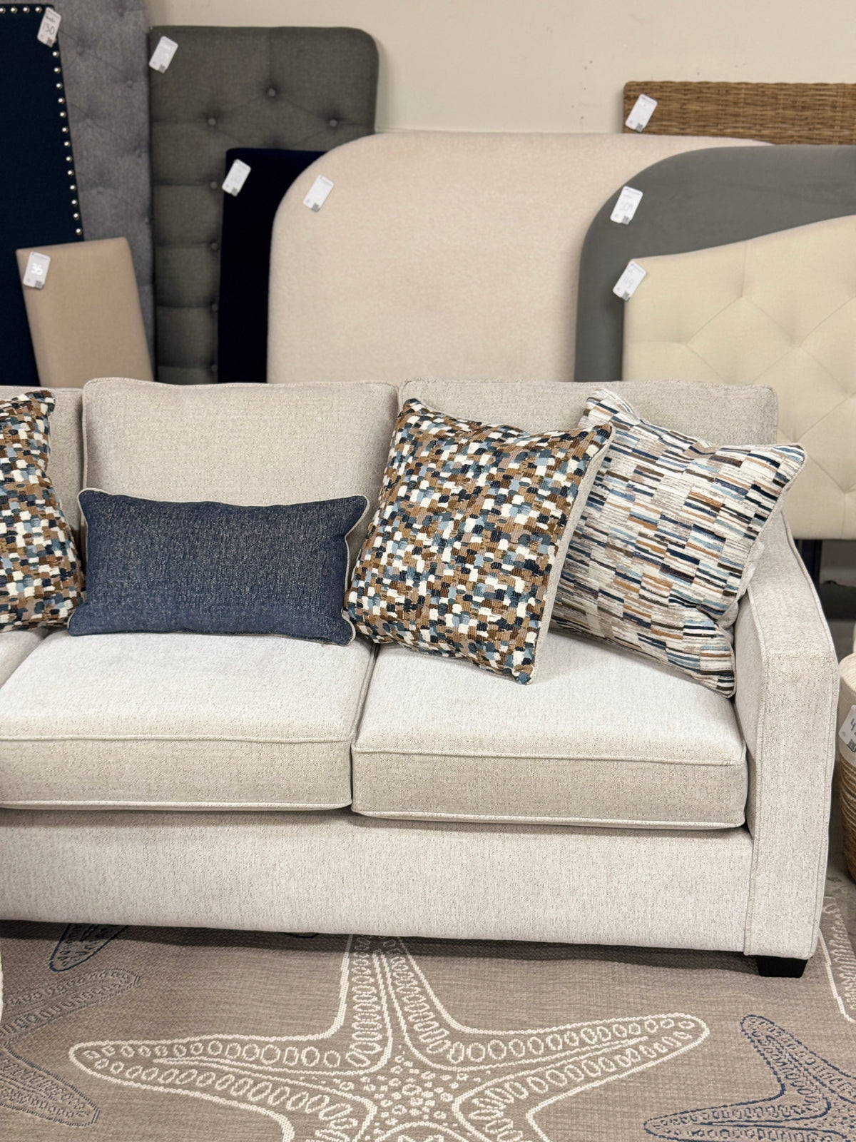 Aspen Reversible Chaise Sofa in Cashmere White