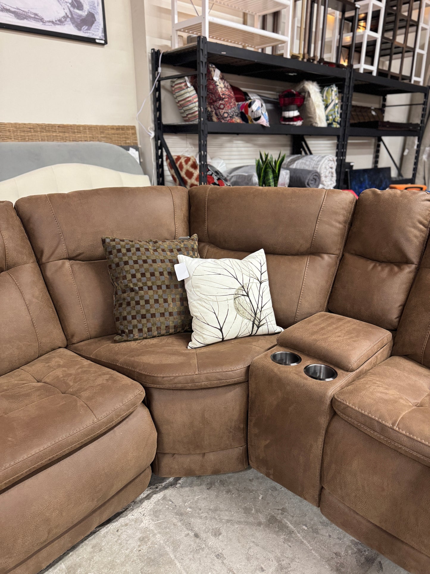 Simms Fabric Power Reclining Sectional with Power Headrests