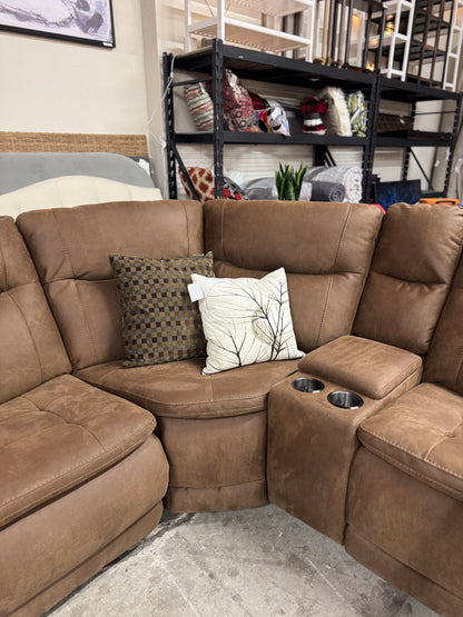Simms Fabric Power Reclining Sectional with Power Headrests