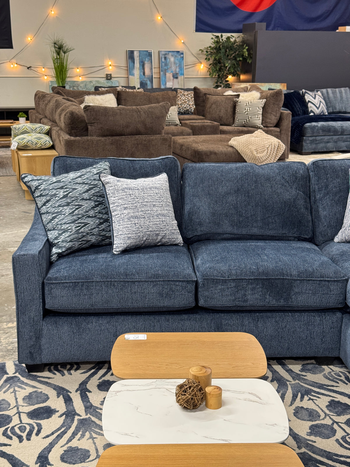 Timber U-Shape Sectional in Navy