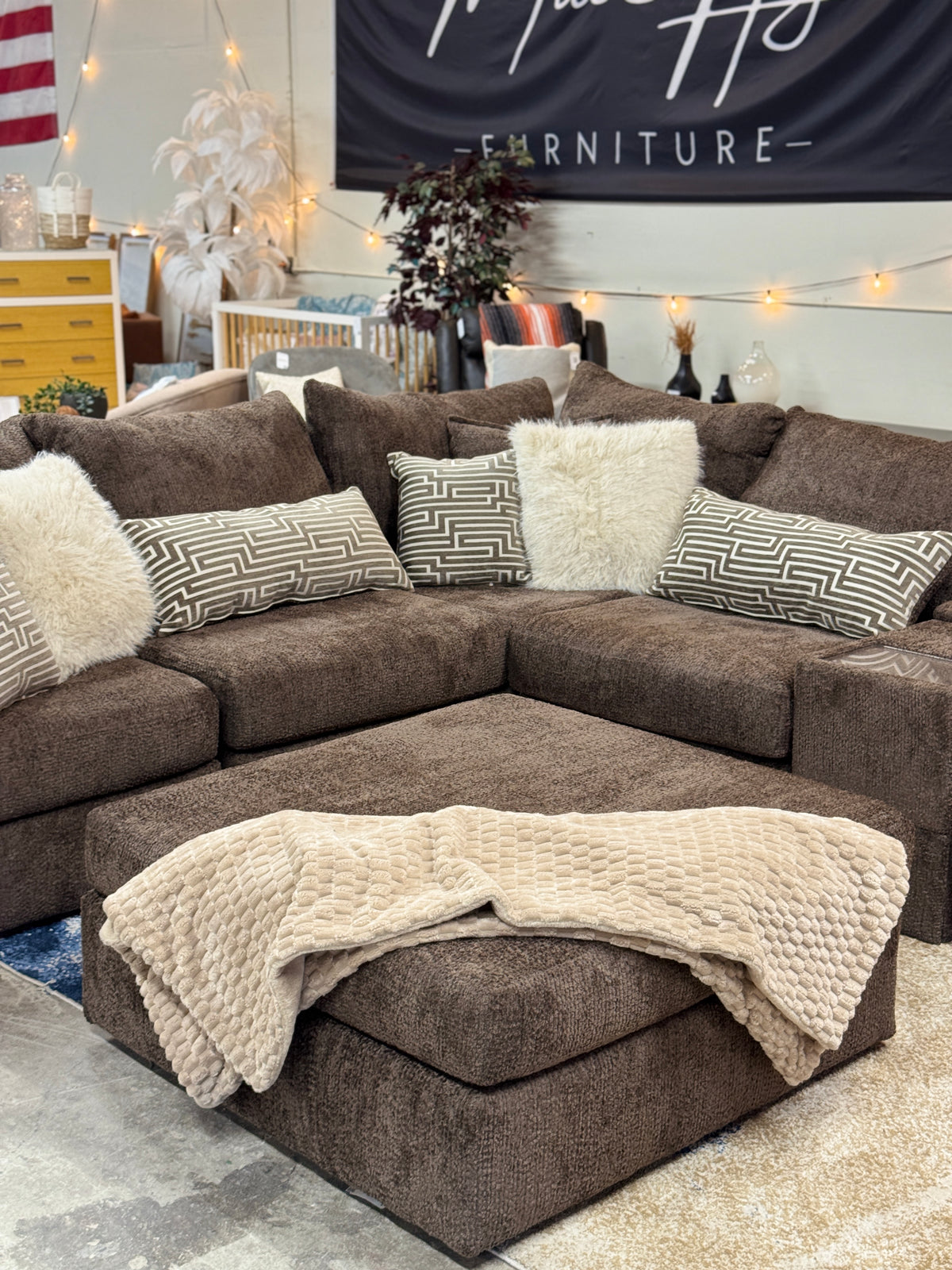 Boulder Grand Corner Sectional in Chocolate