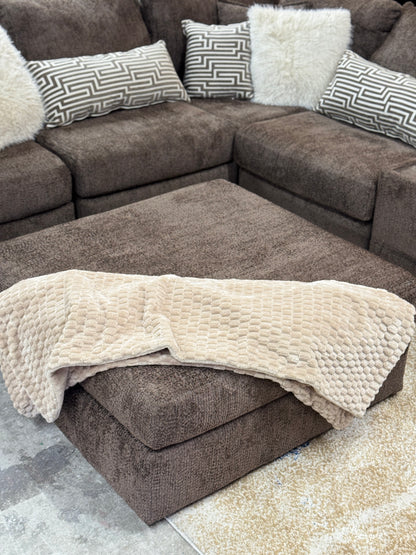 Boulder Ottoman in Chocolate