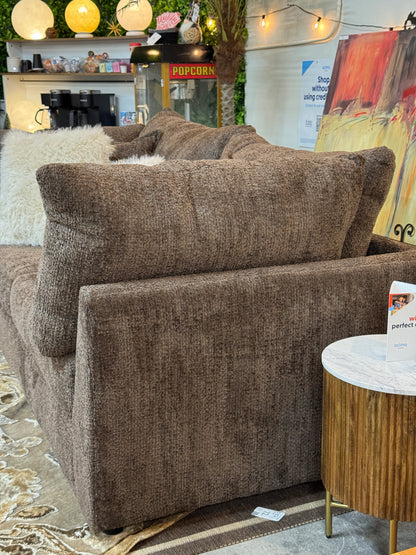 Boulder Corner Loveseat in Chocolate
