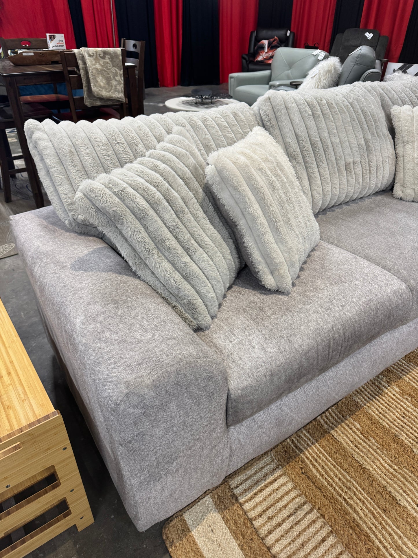 Rooms To Go Moreau Street 2-Piece Fabric Corduroy Sectional with Chaise