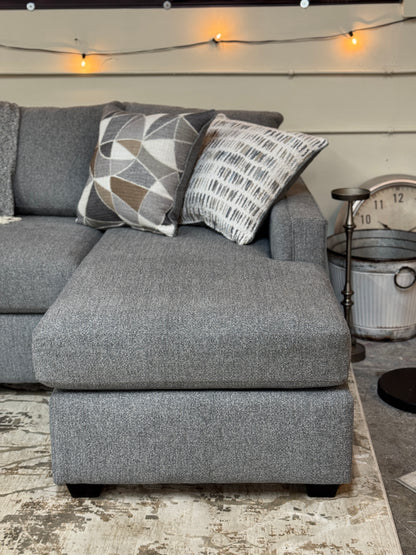 Granite L-Shape Sectional in Ash Gray
