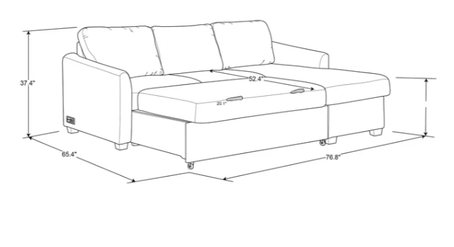 Coddle Cameron Fabric Sofa Chaise