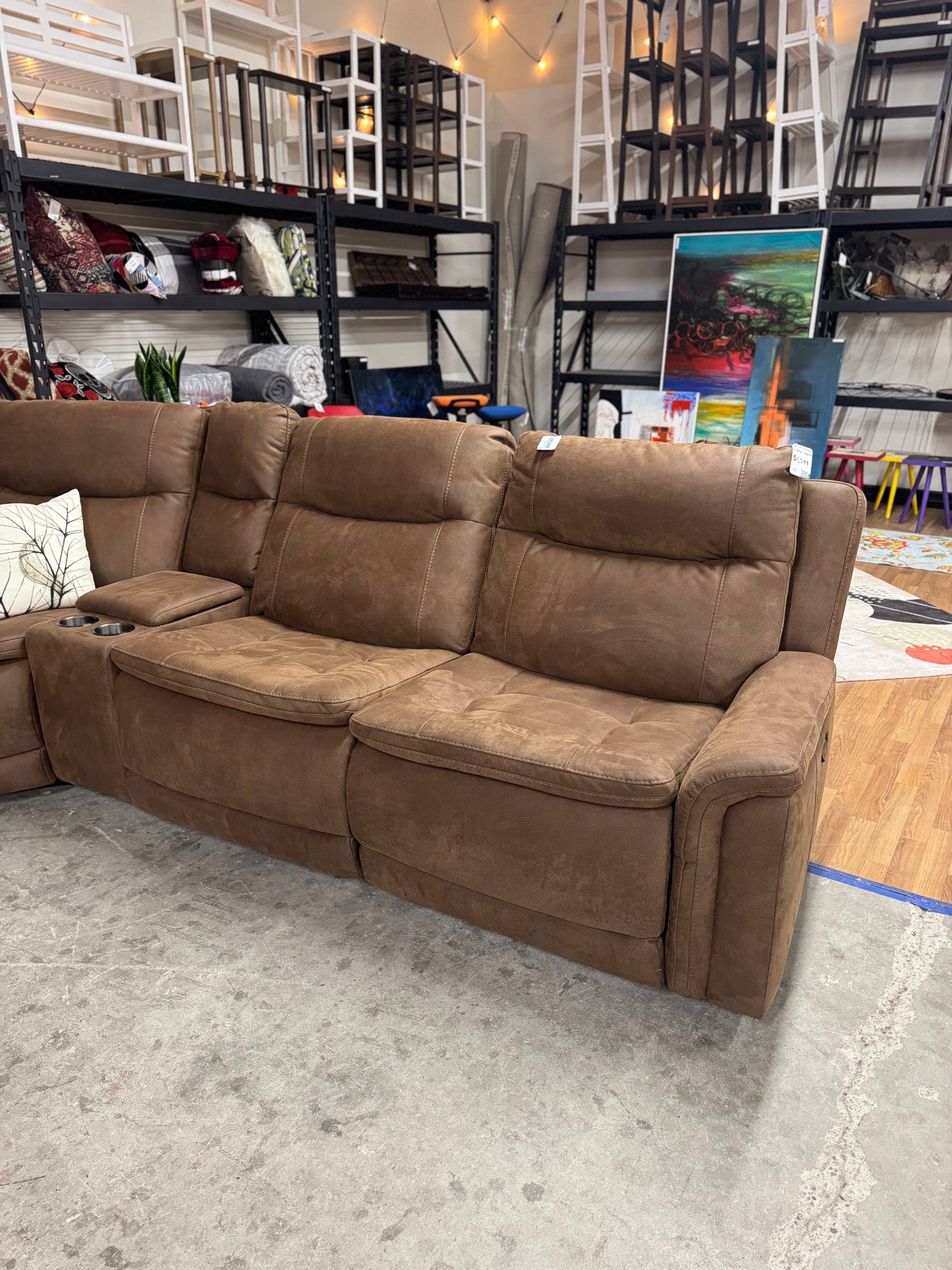 Simms Fabric Power Reclining Sectional with Power Headrests
