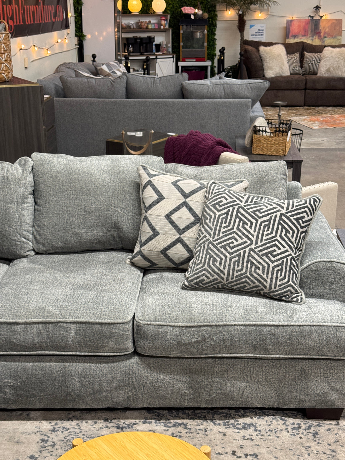 Alpine Modular Sectional in Soft Grey