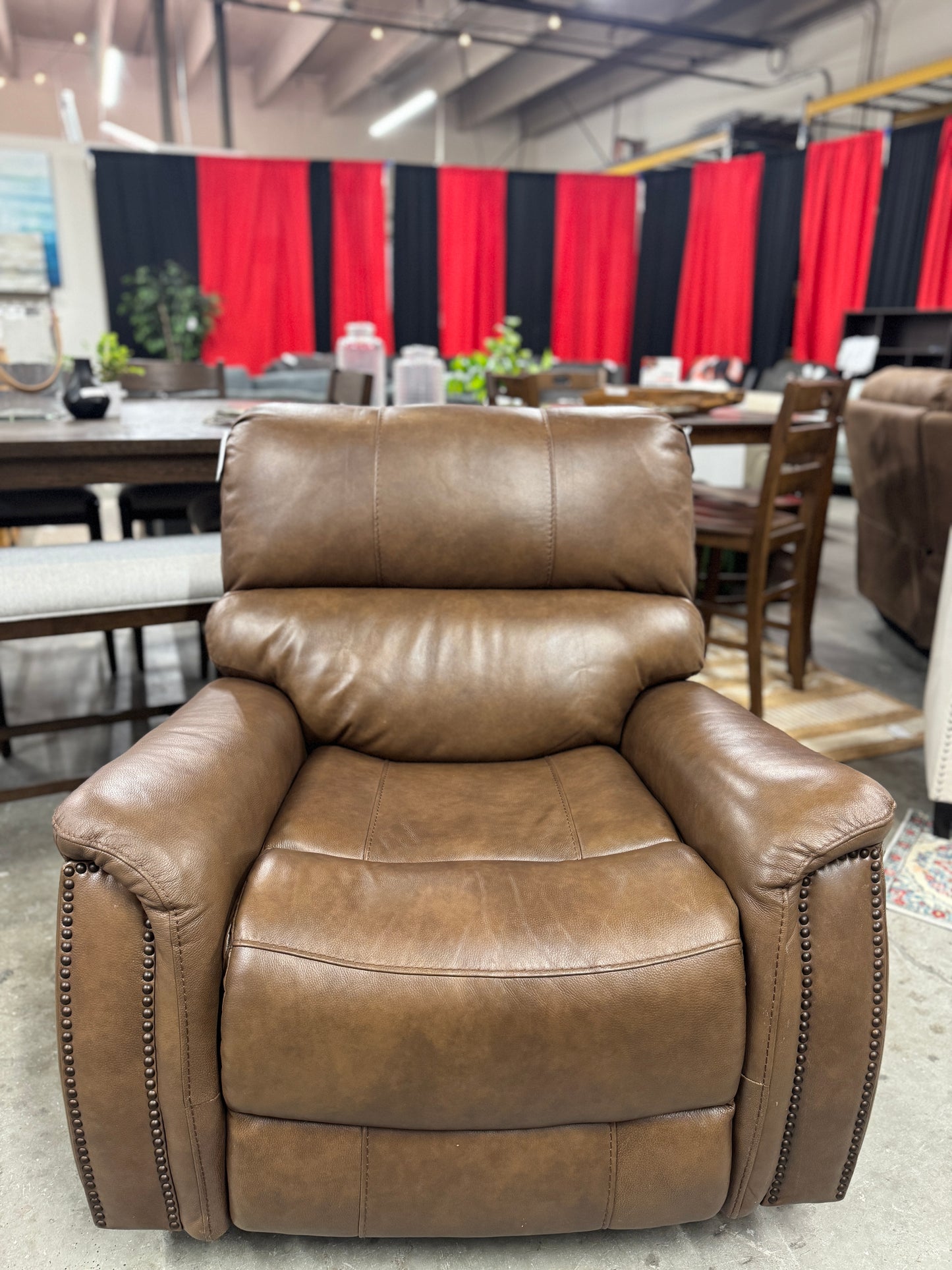 Barcalounger Presley Leather Power Rocker Recliner with Power Headrest