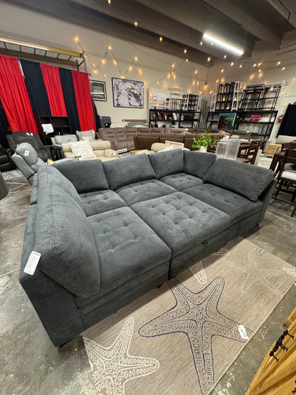 Thomasville Tisdale Modular Sectional 6-Piece with Storage Ottoman
