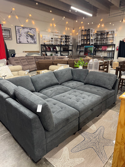 Thomasville Tisdale Modular Sectional 6-Piece with Storage Ottoman