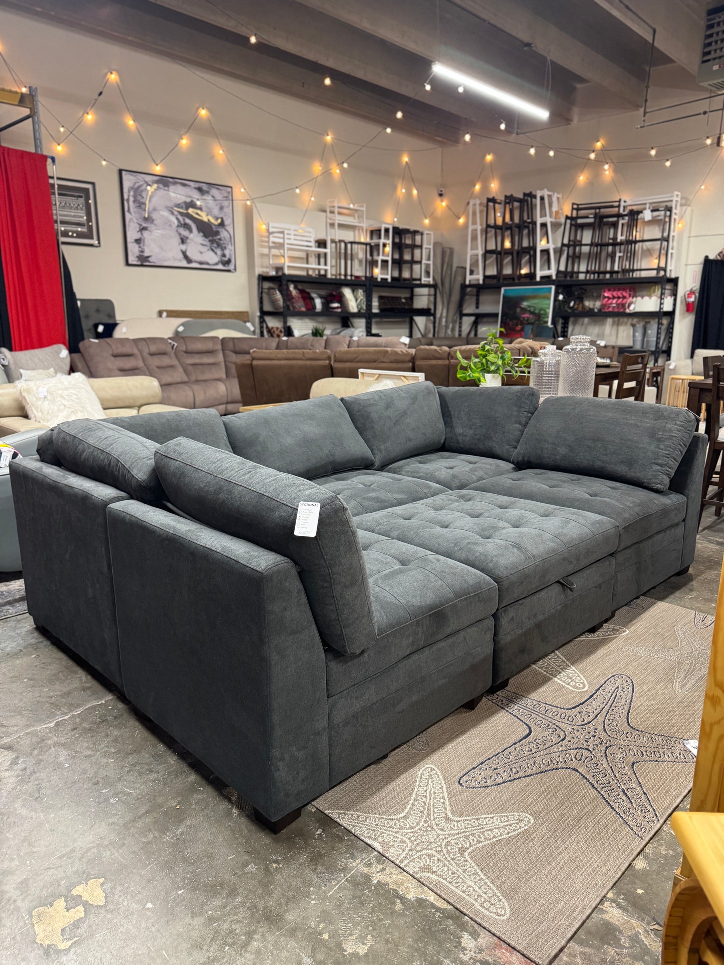Thomasville Tisdale Modular Sectional 6-Piece with Storage Ottoman