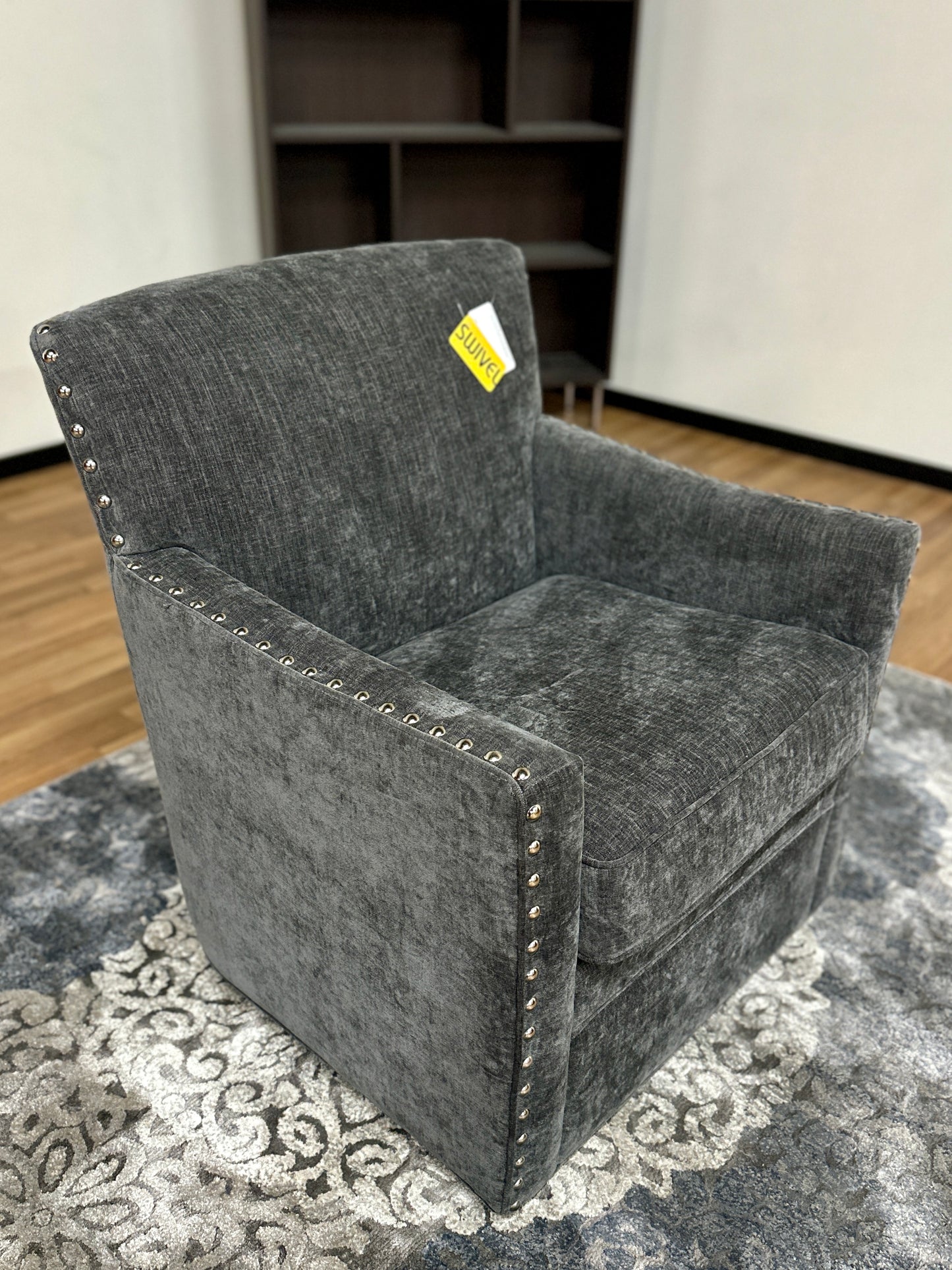 Swivel Chair in Charcoal