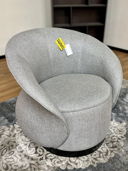 Rose Shape Swivel Chair in Light Grey