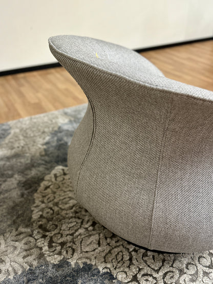 Rose Shape Swivel Chair in Light Grey