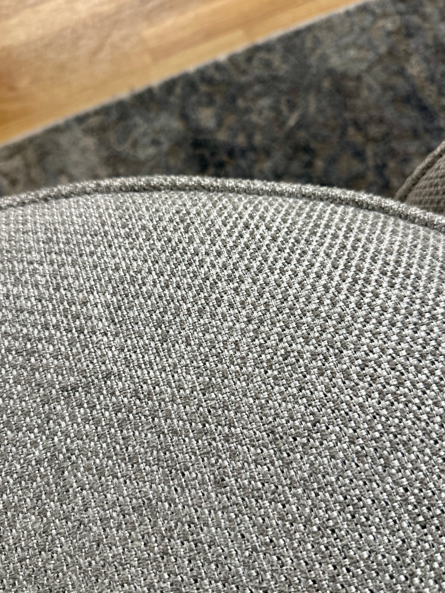 Rose Shape Swivel Chair in Light Grey