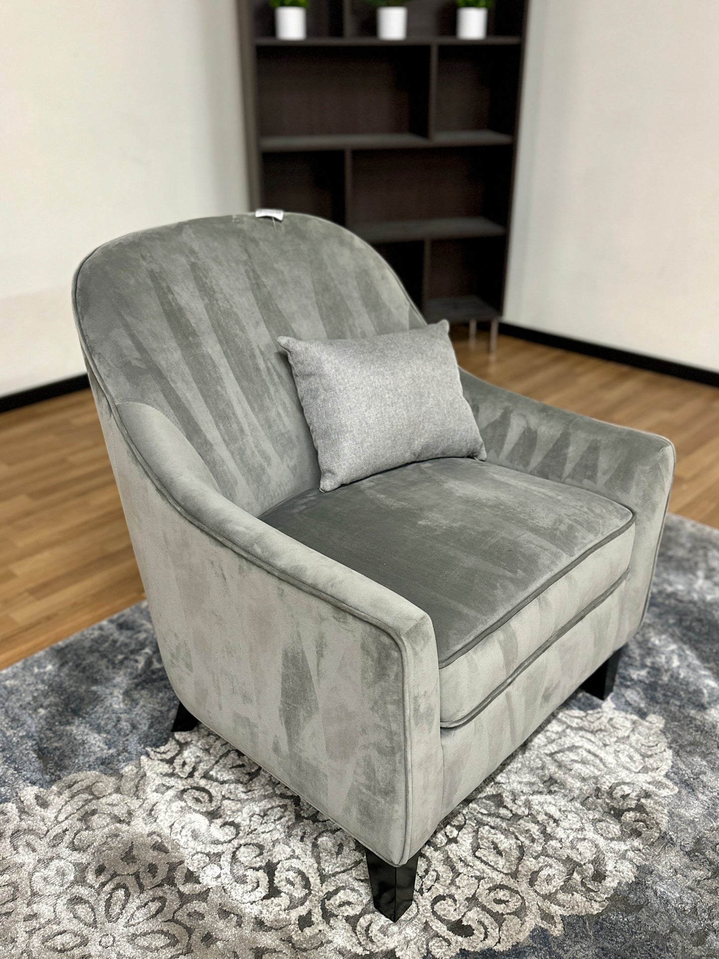 Michael Amini Chair in Light Grey