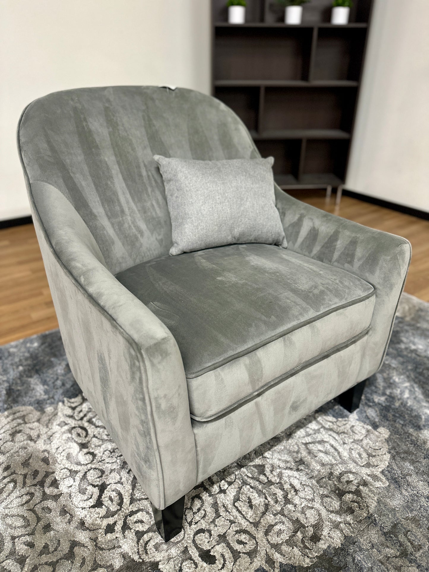 Michael Amini Chair in Light Grey