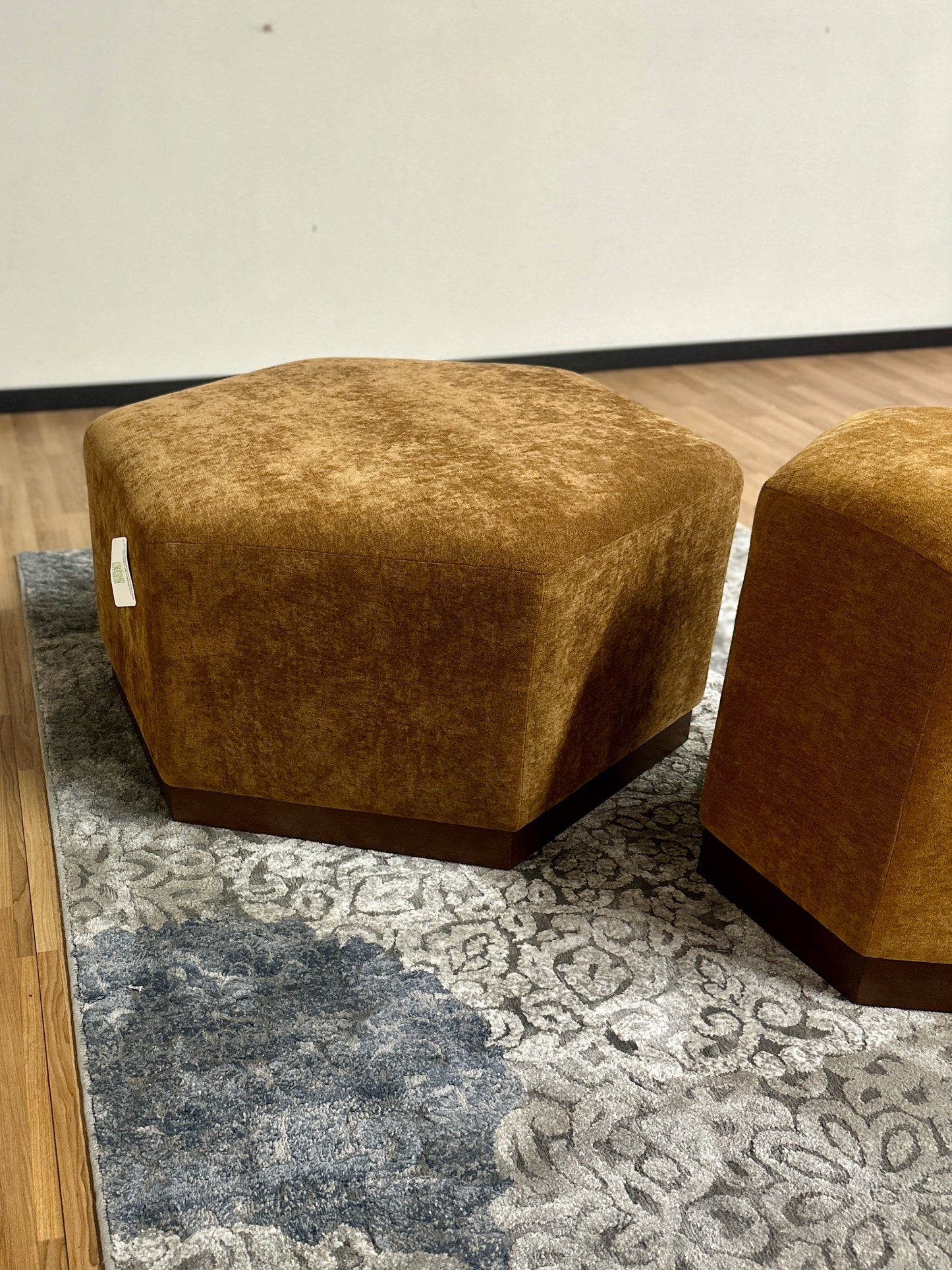 Hexagon Ottoman Set in Orange