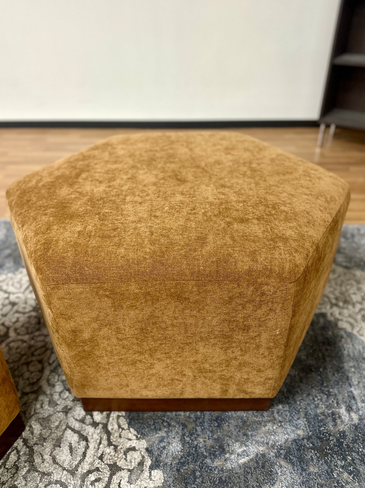 Hexagon Ottoman Set in Orange