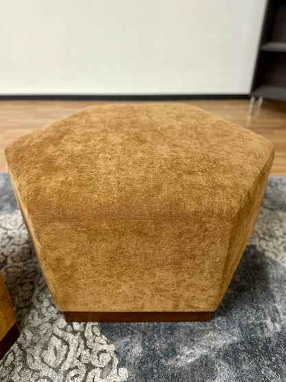Hexagon Ottoman Set in Orange
