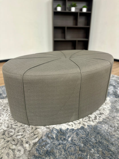 Madison Park Aberdeen Oval Ottoman in Grey