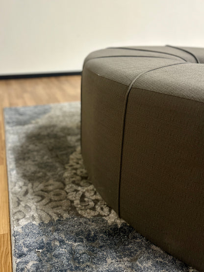 Madison Park Aberdeen Oval Ottoman in Grey