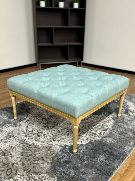 Martha Stewart Bonnieville Ottoman in Light Blue